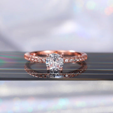 Brilliant Round ♥︎ High Quality AAA+ Cubic Zirconia Diamonds ♥︎ Luxury Engagement Ring - The Jewellery Supermarket